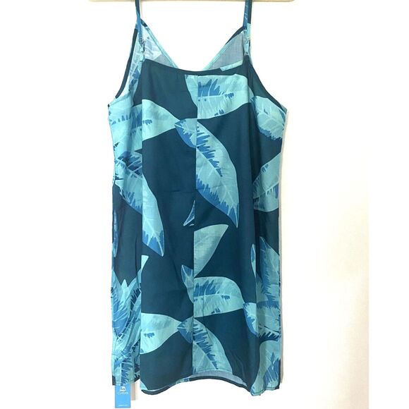 NWT Cupshe Tropical Big Leaves Strappy Lightweight Cover Up Summer Beachwear L - Picture 2 of 7